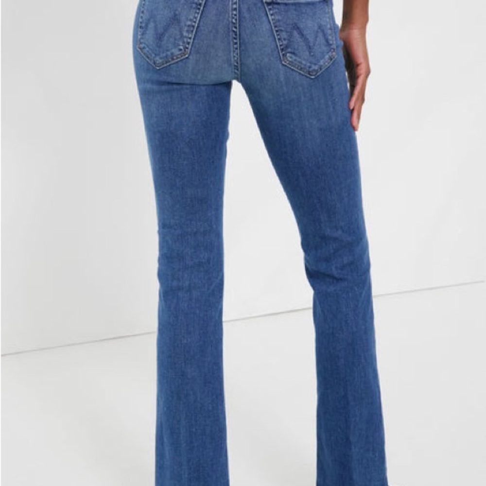 MOTHER Denim The Outsider Sneak in Dark and Stormy Night Bootcut Jeans